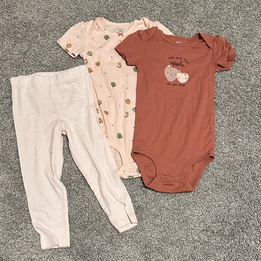 New! Carter's Pink and Brown Kids Matching Set